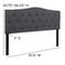Flash Furniture Cambridge Headboard, Queen, Gray Fabric HG-HB1708-Q-DG-GG - alternate 10